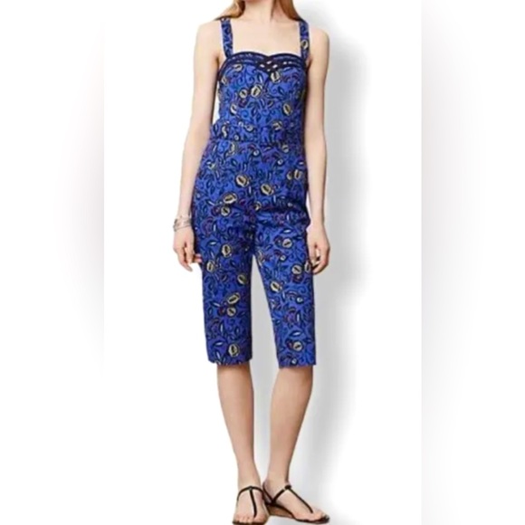 Anthropologie Cartonnier Midsummer Romper - Sz 12 - Picture 1 of 8
